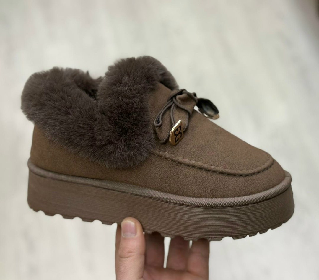 женские угги,,угги замш,угги зимние укороченные на платформе с мехом veravl 285165322,зимняя женская