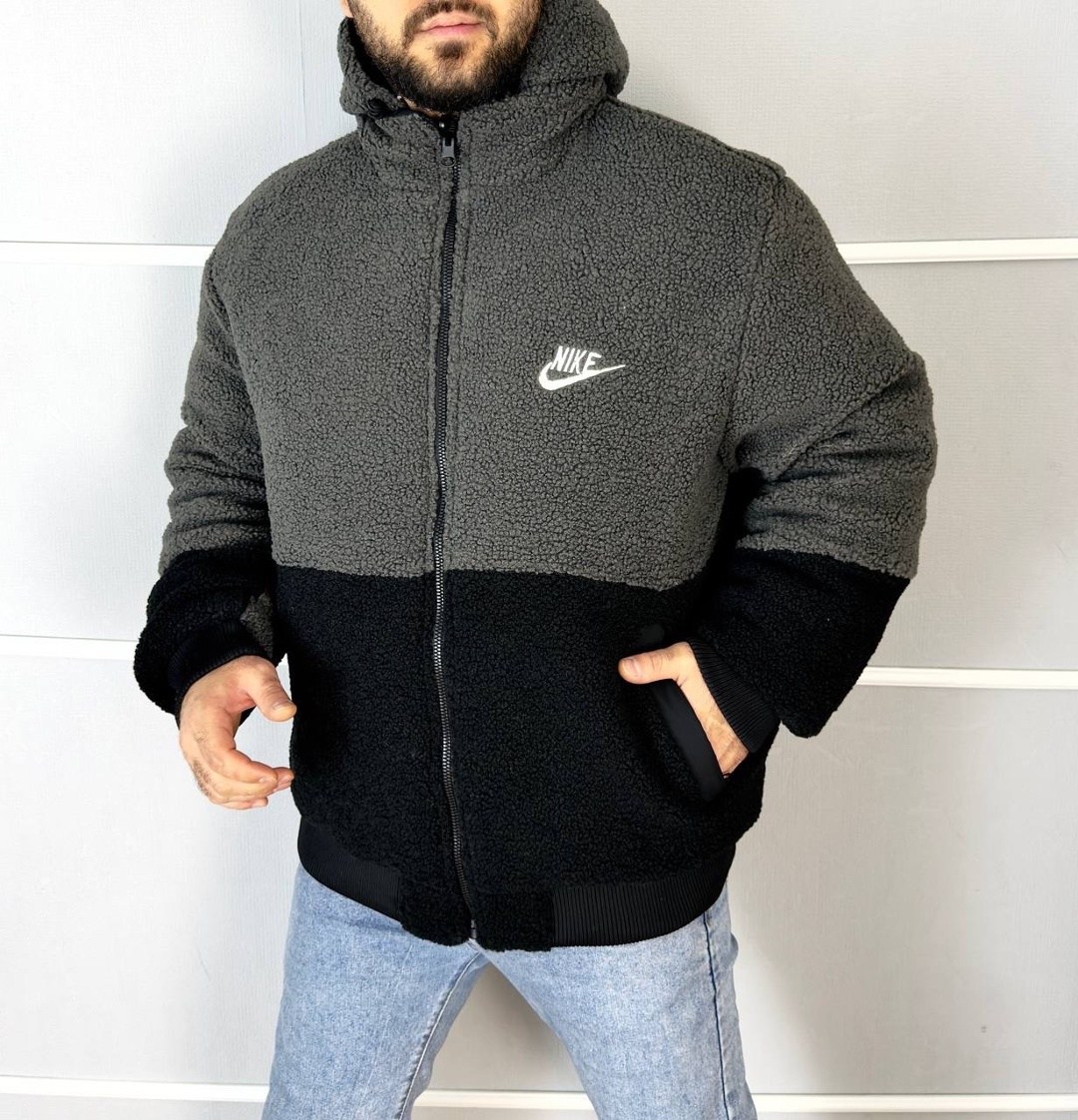 куртка nike барашек,найк двухсторонняя куртка nike барашек,куртка nike барашка двухсторонняя,зимняя куртка,плюшевая куртка nike