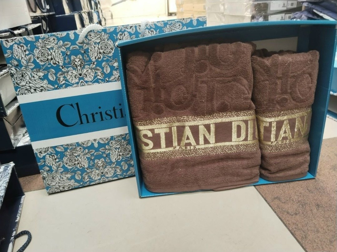 полотенца кристиан диор,набор полотенец,подарочные наборы полотенец,набор банных полотенец,полотенца махровая