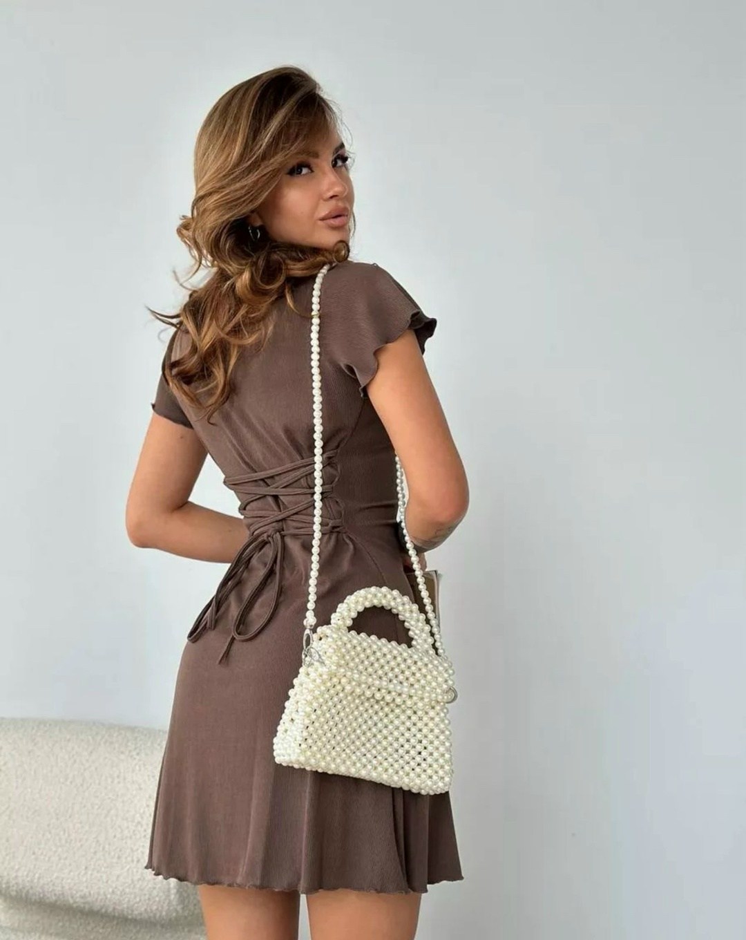 платье с короткими рукавами,платье женское зеленое,платье женское лапша,платье лапша,платье лапша с завязками