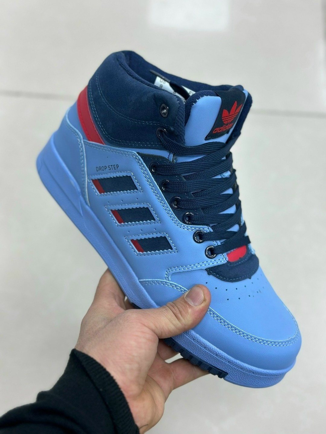 зимние кроссовки adidas,,крос adidas drop step выс бел чер зим 2102-5,кроссовки,женские зимние кроссовки d-sh-r