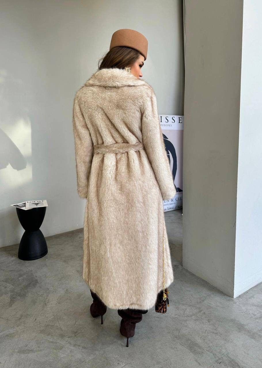 длинная бежевая шуба из эко-меха,шуба из экомеха,искусственная шуба,шубка,шуба из эко меха