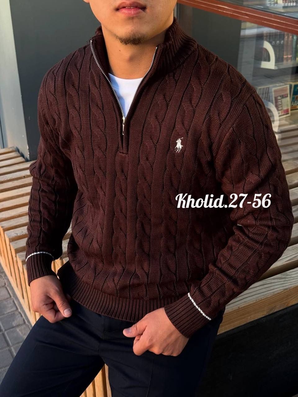 свитер для мужчин вязка,мужские кофты,джемпер мужской,свитер мужской polo ralph lauren вязаный с воротником на молнии синий,свитер для мужчин вязка арт.5528708