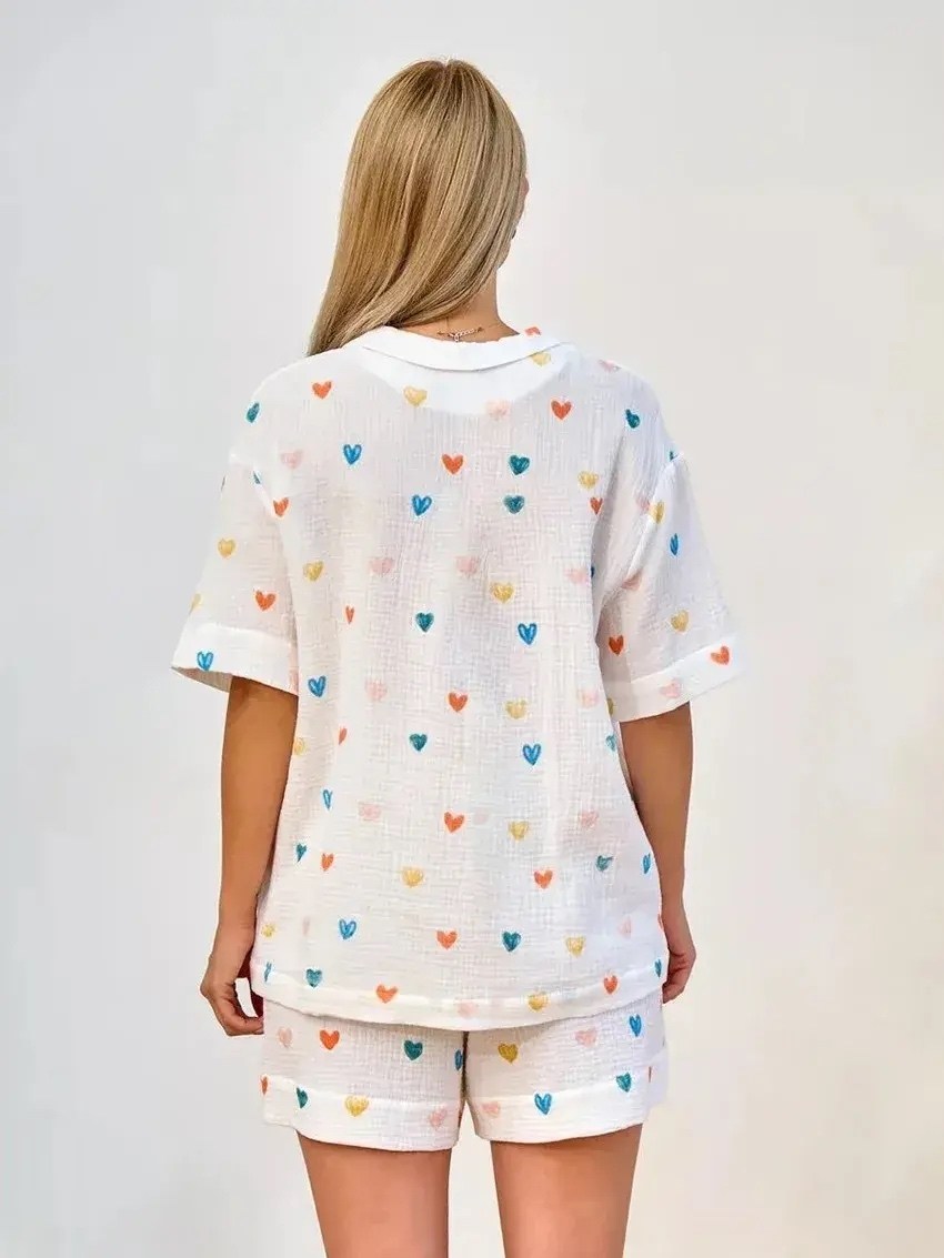 пижама женская с шортами,пижама с принтом,пижама женская летняя,хлопковая пижама linad для женщин,комплект пижама