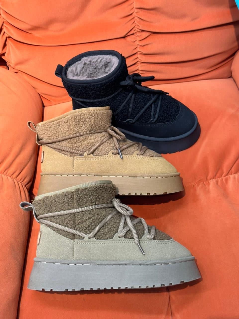 ,угги женские,угги зимние на платформе,угги,короткие угги луноходы женские на платформе со шнурками