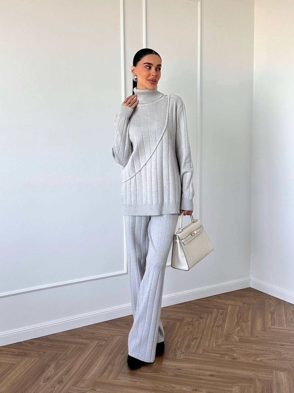 костюм со свитером,брючный костюм,костюмы трикотажные,брючный костюм лапша женский,костюм лапша