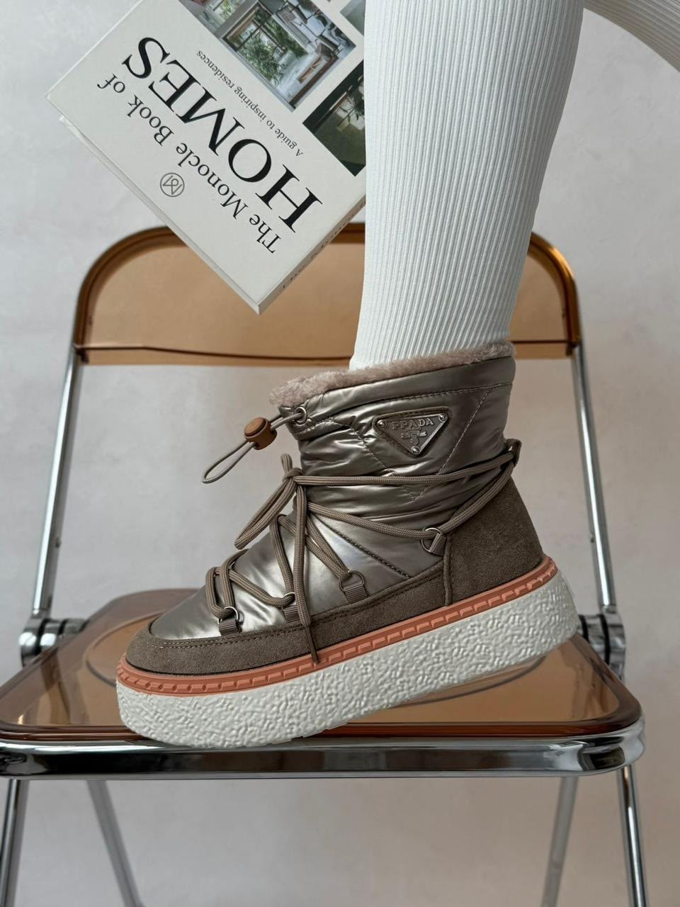 ,луноходы женские,луноходы женские diora,зимние ботинки tommy hilfiger на шнуровке metallic snowboot серебряный,луноходы