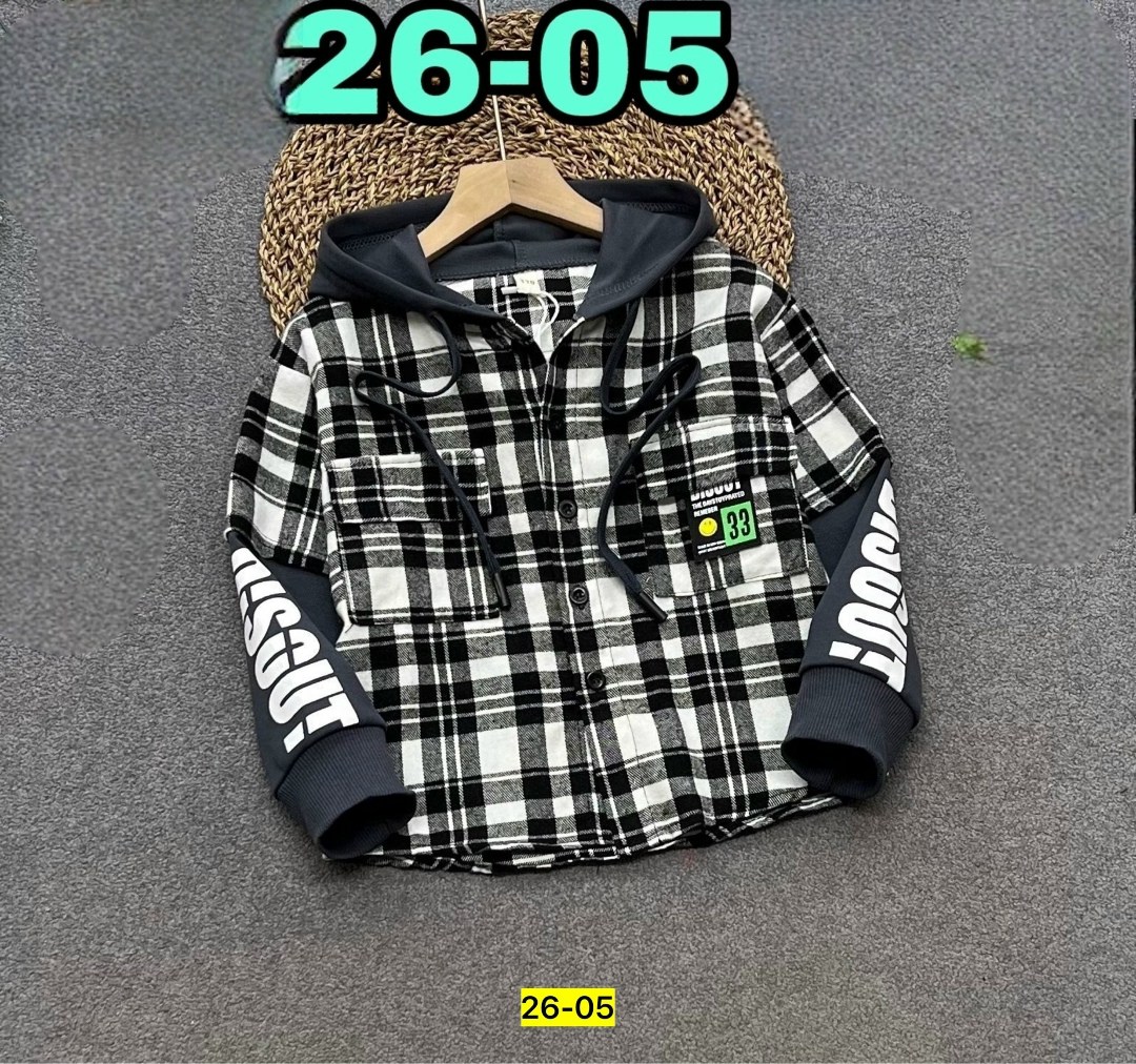 рубашка в клетку с капюшоном,рубашка с капюшоном,рубашка для мальчиков, ,рубашка в клетку с капюшоном для мальчика