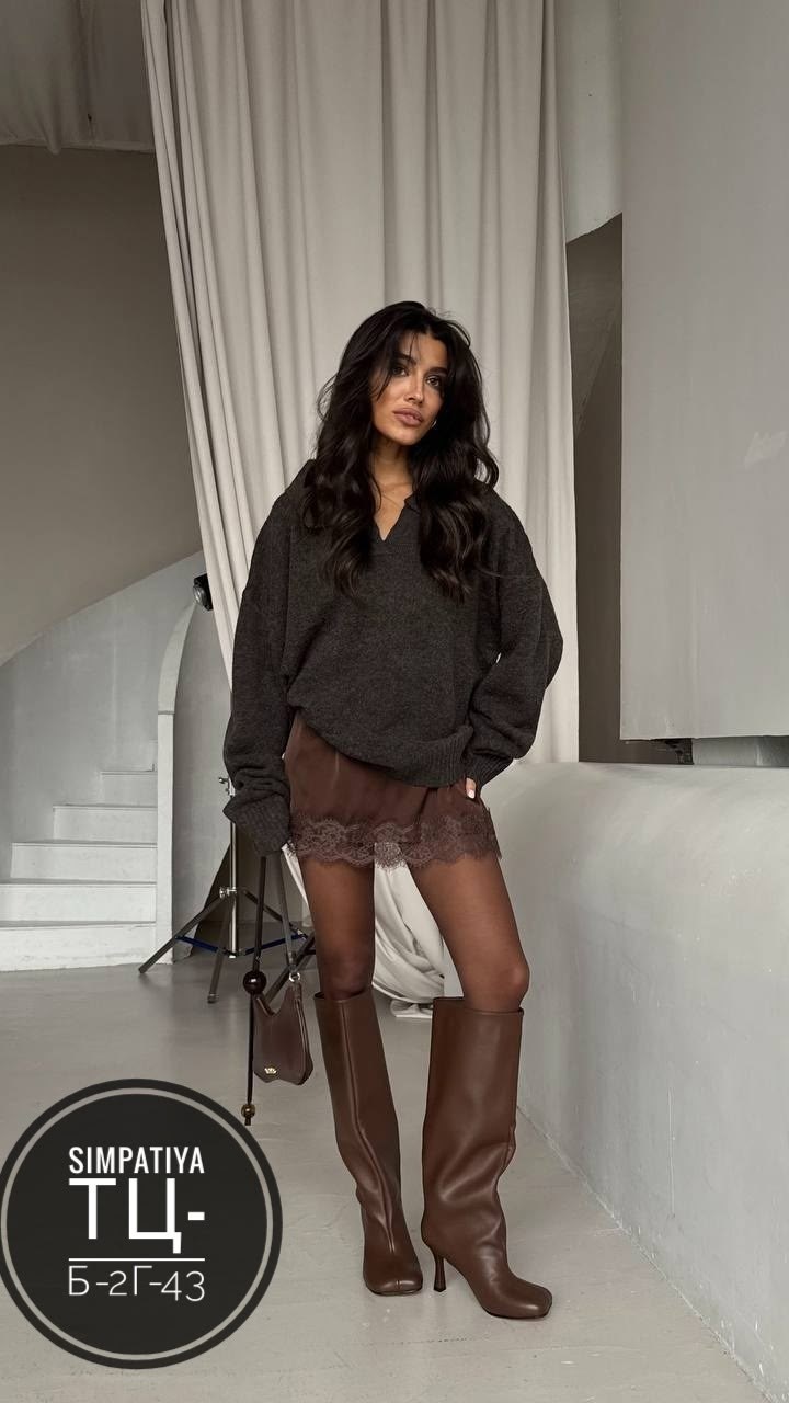 свитер оверсайз теплый kru 480853739,стиль одежды,свитер теплый оверсайз,юбка