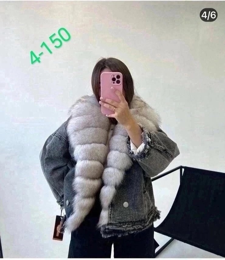 джинсовая куртка с натуральным мехом песца,джинсовая куртка с мехом,джинсовка с мехом песца,джинсовая куртка с мехом песца,куртка с натуральным мехом