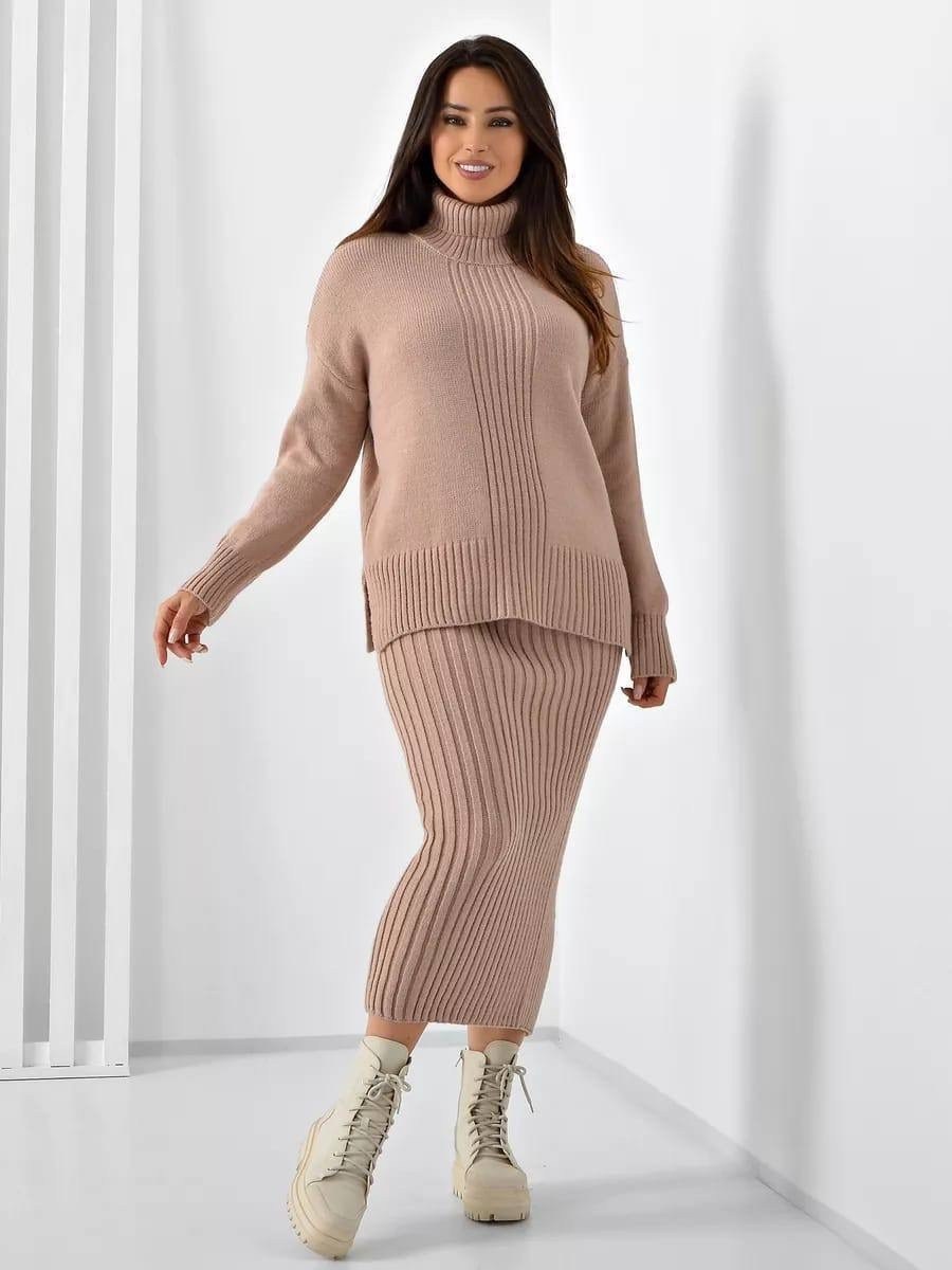 костюм с юбкой трикотажный,костюм с юбкой трикотажный tentazione,женский трикотажный костюм с юбкой,костюм с юбкой трикотажный оверсайз,вязаный костюм с юбкой