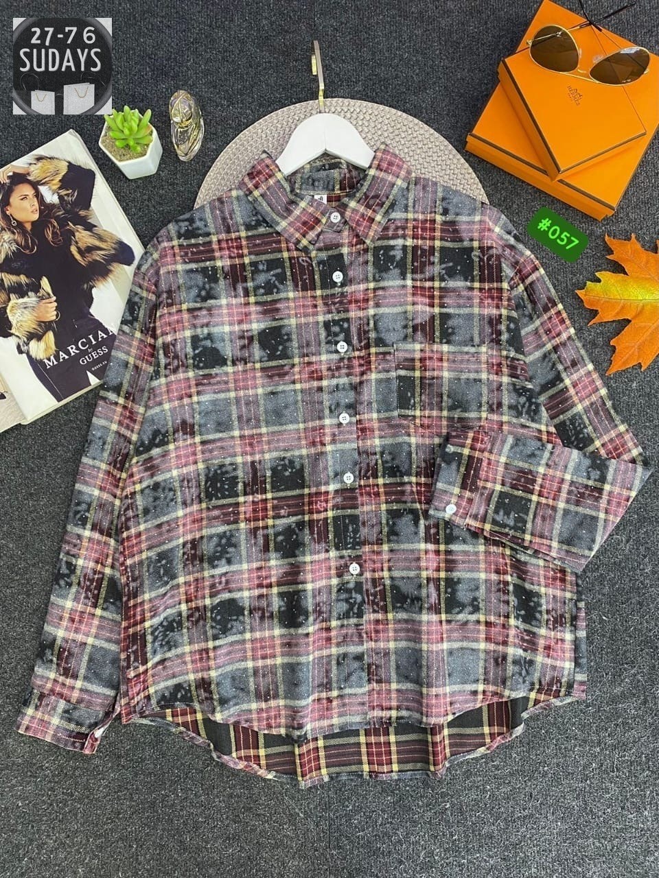 рубашка хлопок,рубашка в клетку,рубашка в клетку женская,клетчатая рубашка,рубашка женская 7007 "клетка № 4"