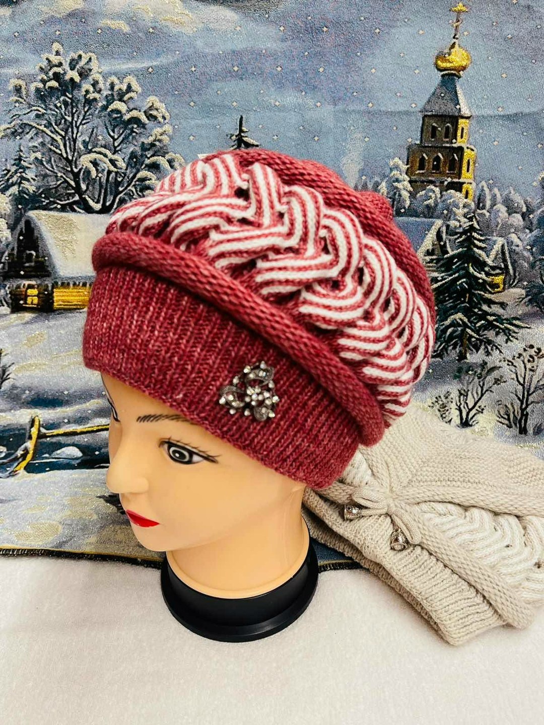 вязаная шапка женская,головные уборы,шапка женская зимняя вязаная,шапка женская,шапка для женщин