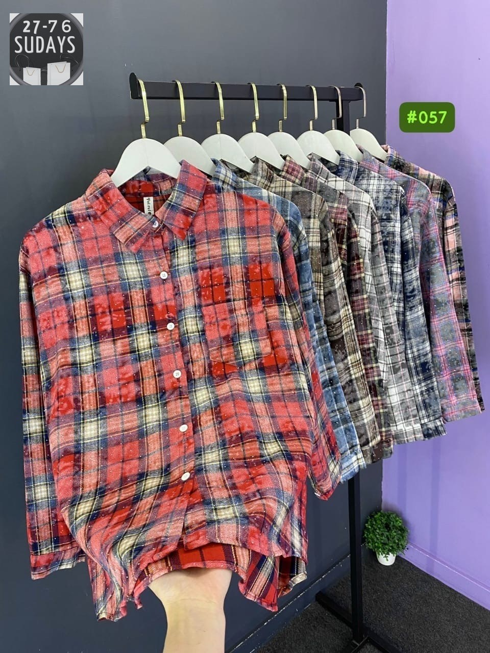 рубашка хлопок,рубашка в клетку,рубашка в клетку женская,клетчатая рубашка,рубашка женская 7007 "клетка № 4"