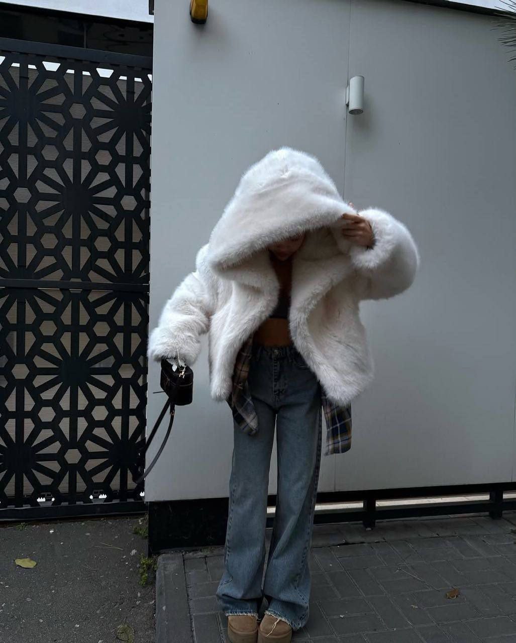 шуба стиль,шуба,шуба женская из искусственного меха,шубка с капюшоном,шуба с капюшоном