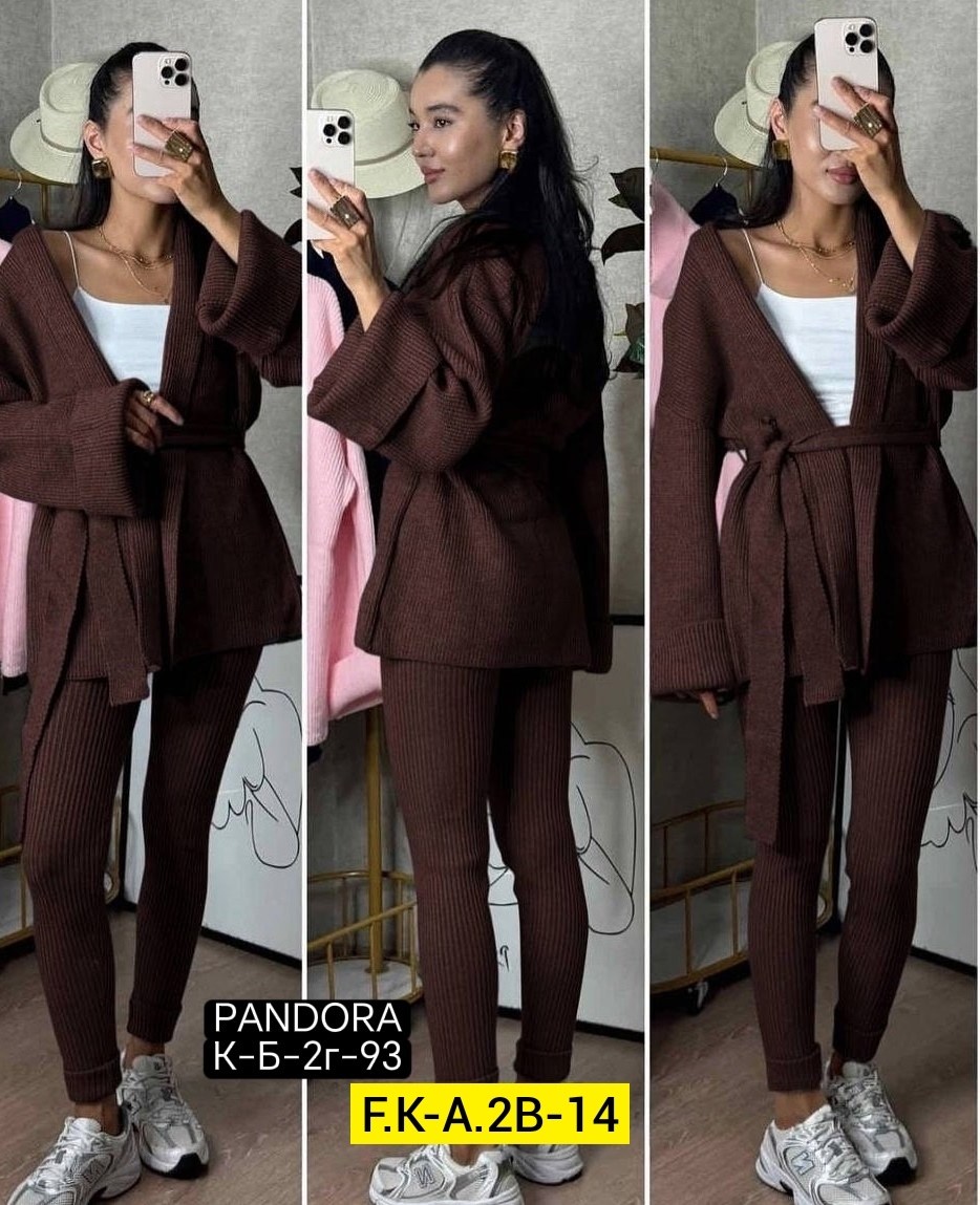 женские костюмы,женский вязаный кардиган,кардиган с поясом,брючный костюм,вязаные костюмы