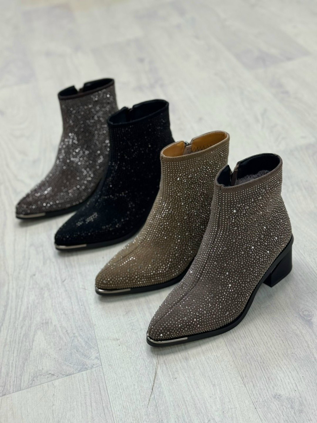 полусапожки женские со стразами, женская,ботильоны женские,,модные ботильоны
