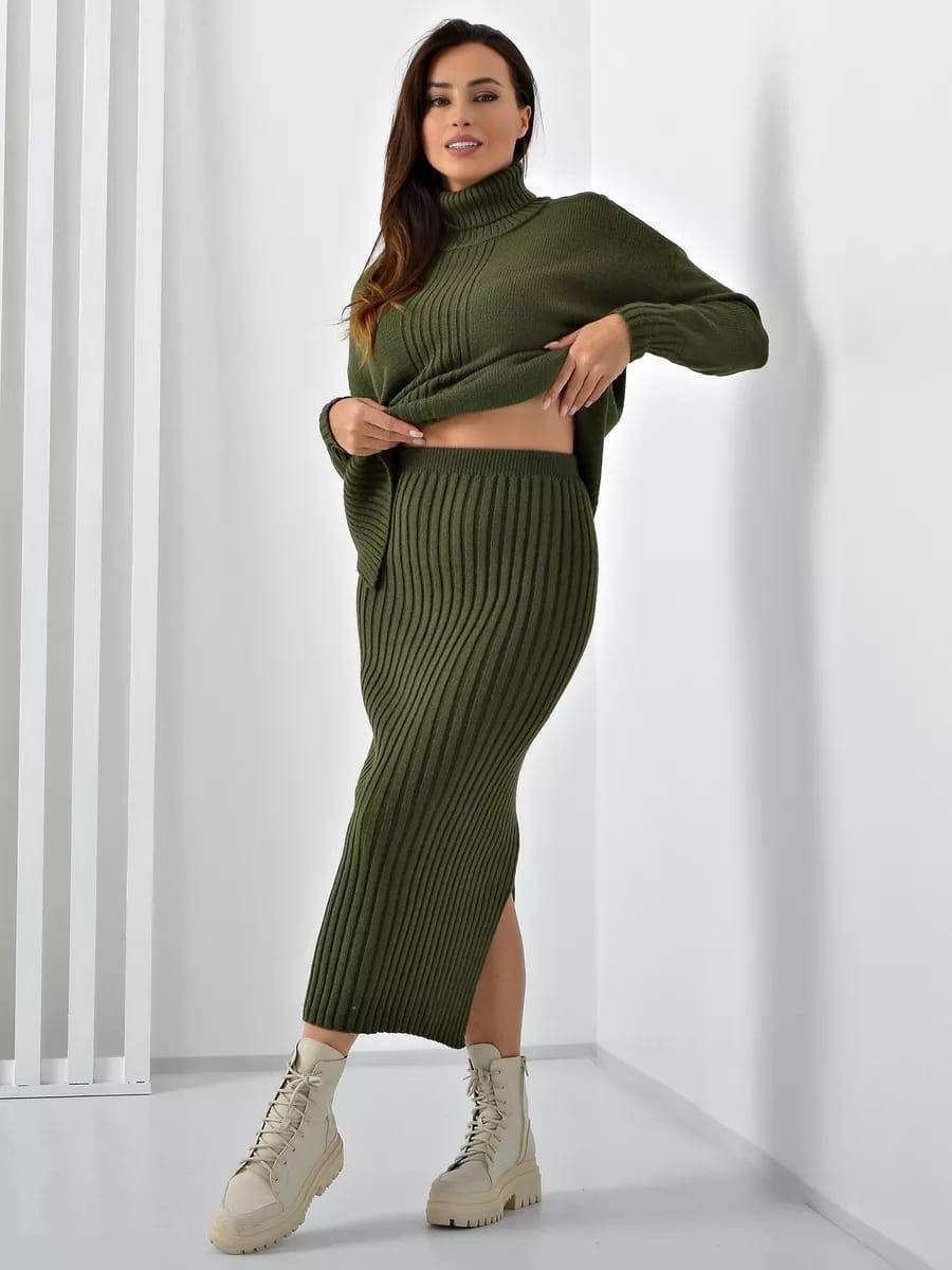 костюм с юбкой трикотажный,костюм с юбкой трикотажный tentazione,женский трикотажный костюм с юбкой,костюм с юбкой трикотажный оверсайз,вязаный костюм с юбкой