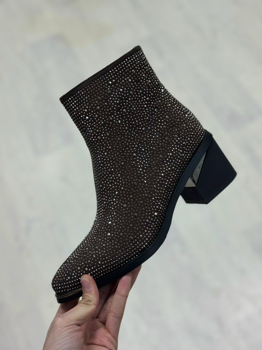 полусапожки женские со стразами, женская,ботильоны женские,,модные ботильоны