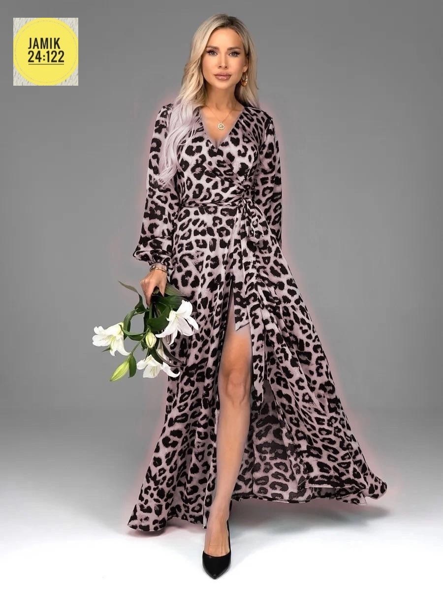 женское длинное платье с леопардовым принтом,леопардовое платье макси,платье длинное леопардовое,платье леопардовое,леопардовое платье в пол