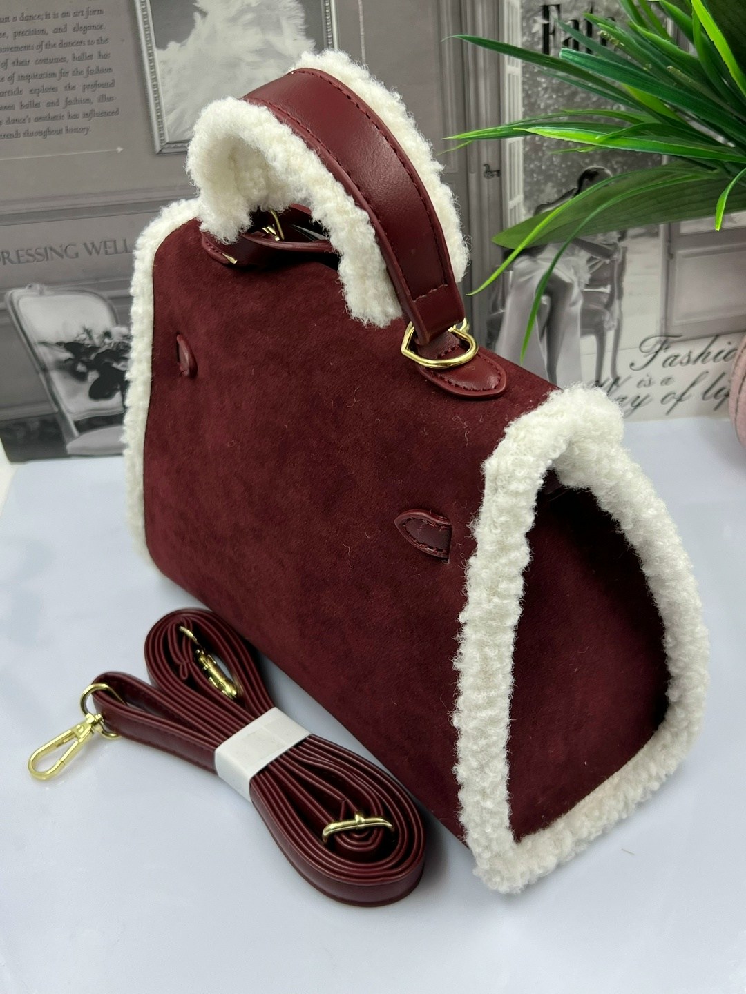 сумка плюшевая teddy с мехом ugg,сумка с мехом,сумка меховая,сумка плюшевая,модная сумочка