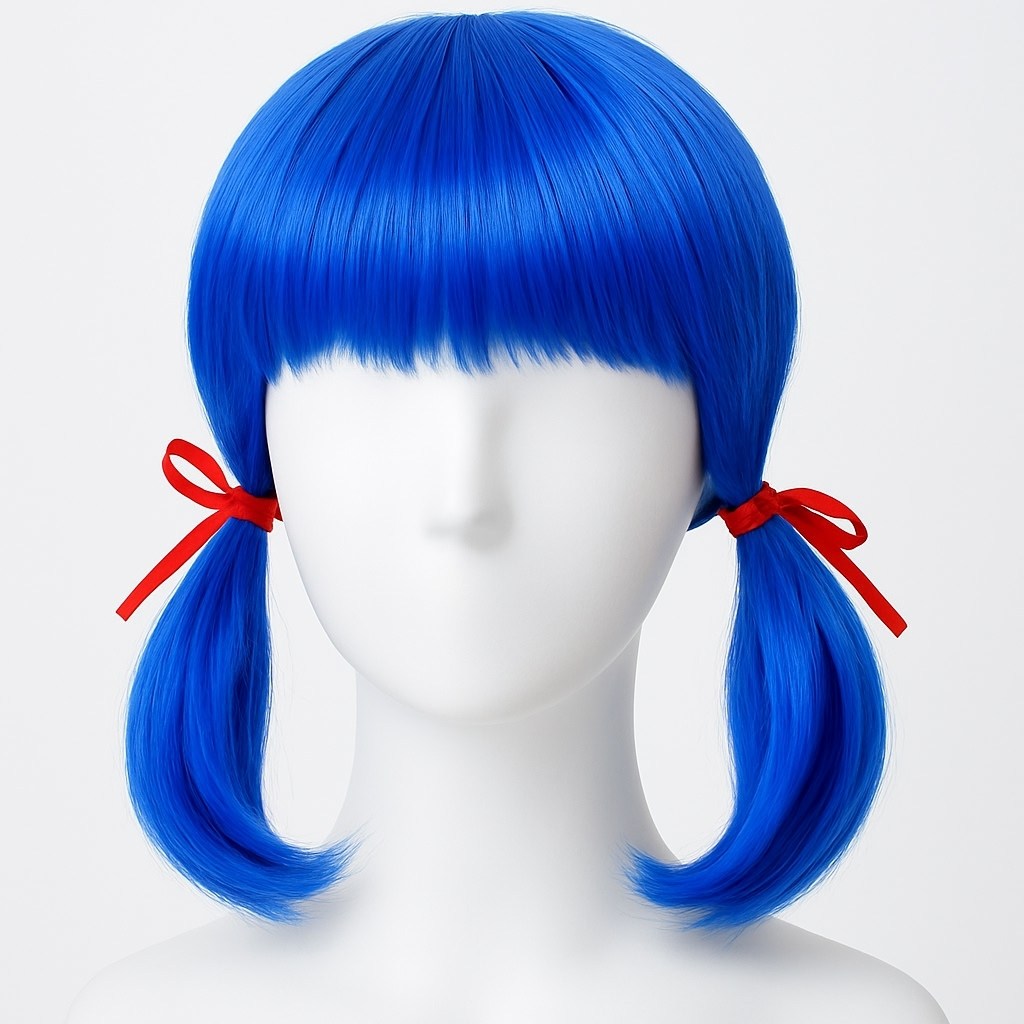 парик синий,парик карнавальный,парик леди баг,парик,парик для косплея