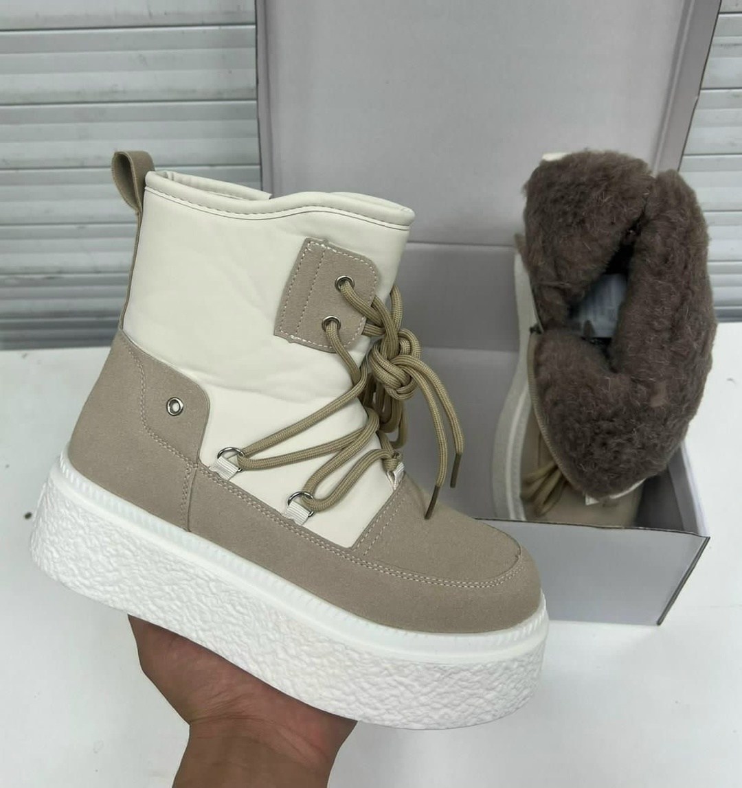 дутики непромокаемые зимние на платформе birkabrand,дутики непромокаемые зимние на платформе birkabrand цвет светло-бежевый,дутики зимние на платформе,луноходы женские,