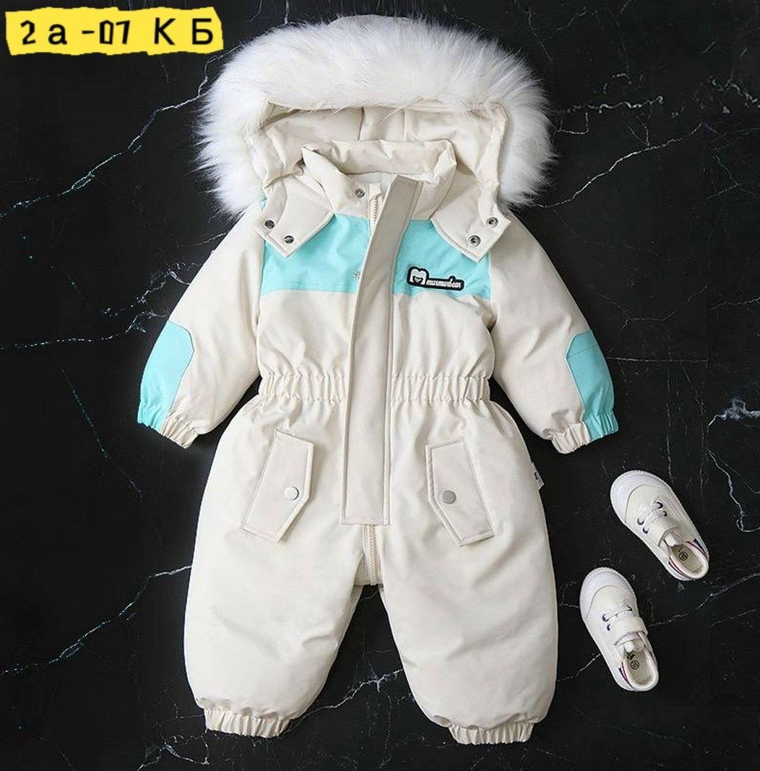 зимний комбинезон,комбинезон для новорожденных,зимний комбинезон с капюшоном теплый с светоотражающими элементами, белый,детский зимний комбинезон,зимний комбинезон с капюшоном теплый