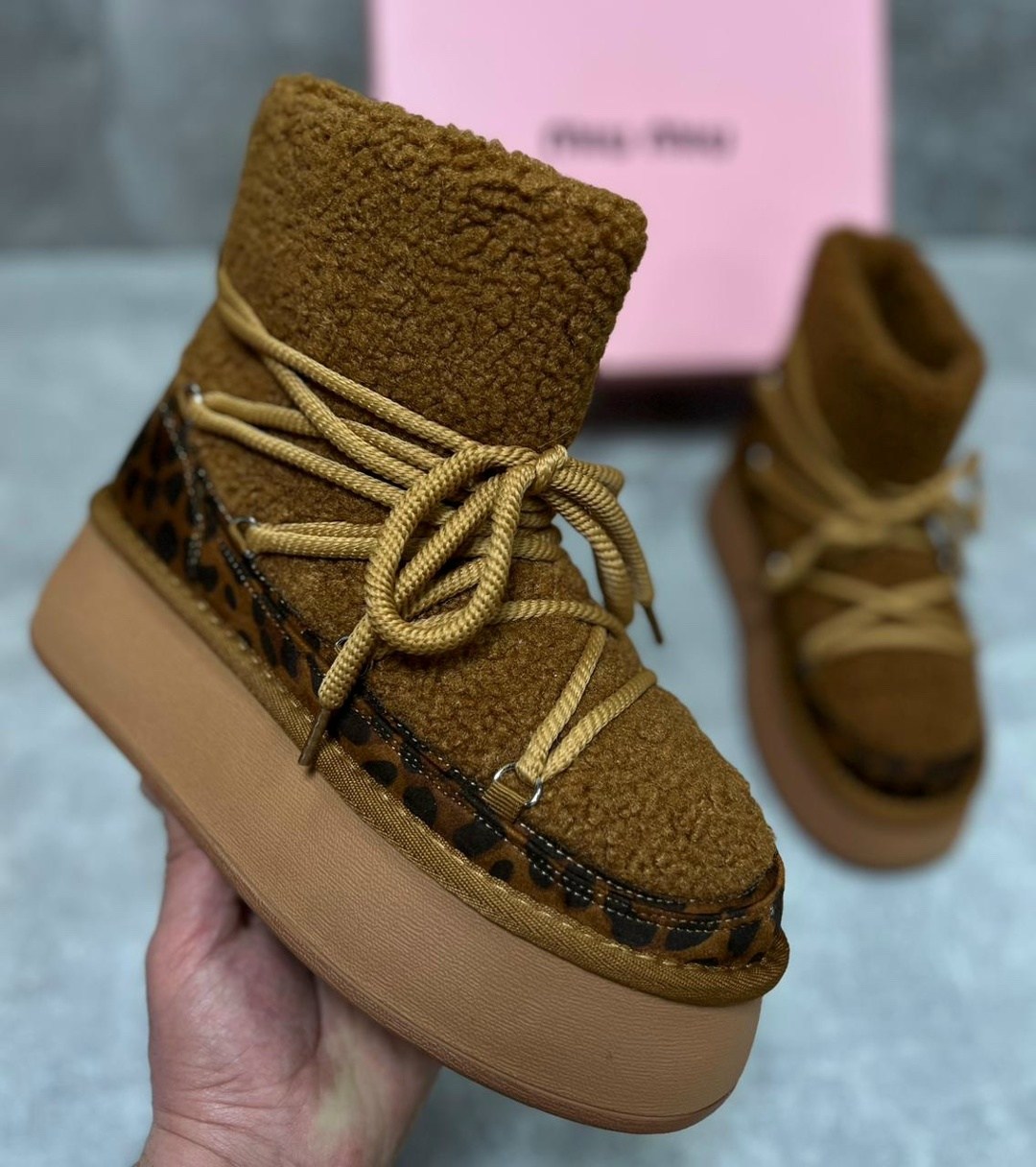 угги луноходы меховые на высокой подошве besmoda shoes 256523753,женские угги,,луноходы женские с мехом,угги луноходы меховые на высокой подошве besmoda shoes цвет хаки