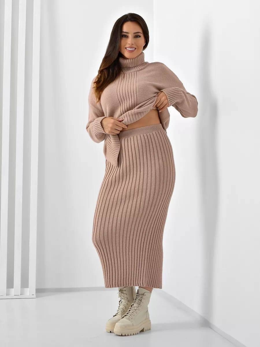 костюм с юбкой трикотажный,костюм с юбкой трикотажный tentazione,женский трикотажный костюм с юбкой,костюм с юбкой трикотажный оверсайз,вязаный костюм с юбкой