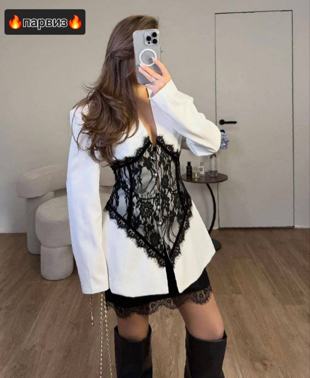 жакет 4forms однобортный приталенный на крючках горький шоколад,жакет с кружевом,пиджак с кружевом,пиджак кружевной,жакет