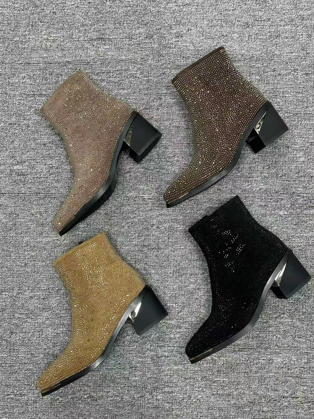 ботильоны женские,модные ботильоны,полусапожки женские со стразами, женская,женские ботильоны с острым носком