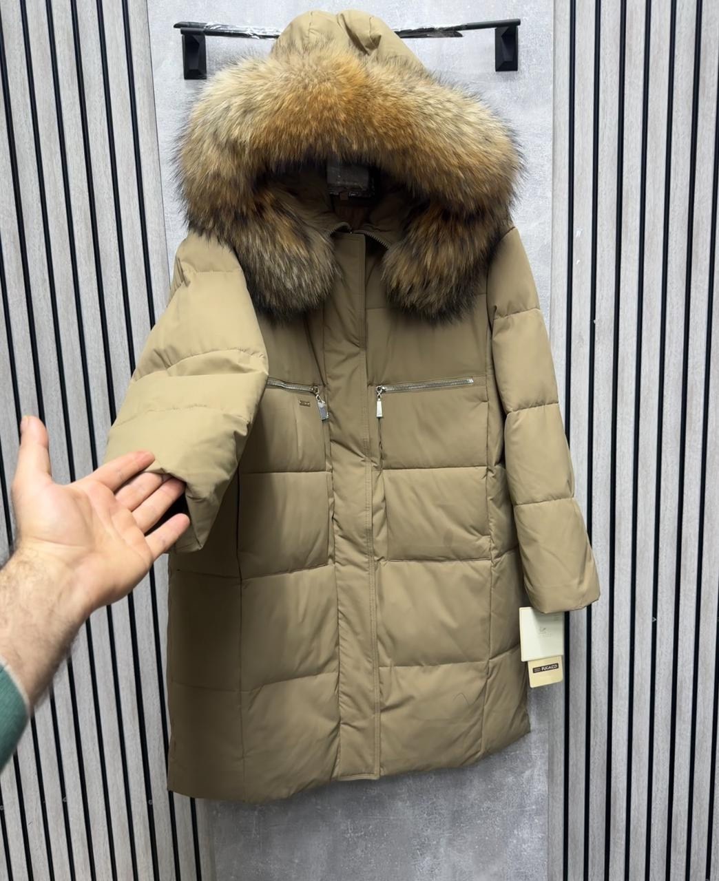 пуховик женский,куртка пуховик зима мех натуральный,пуховик бежевый,пуховик зимний женский,короткий пуховик