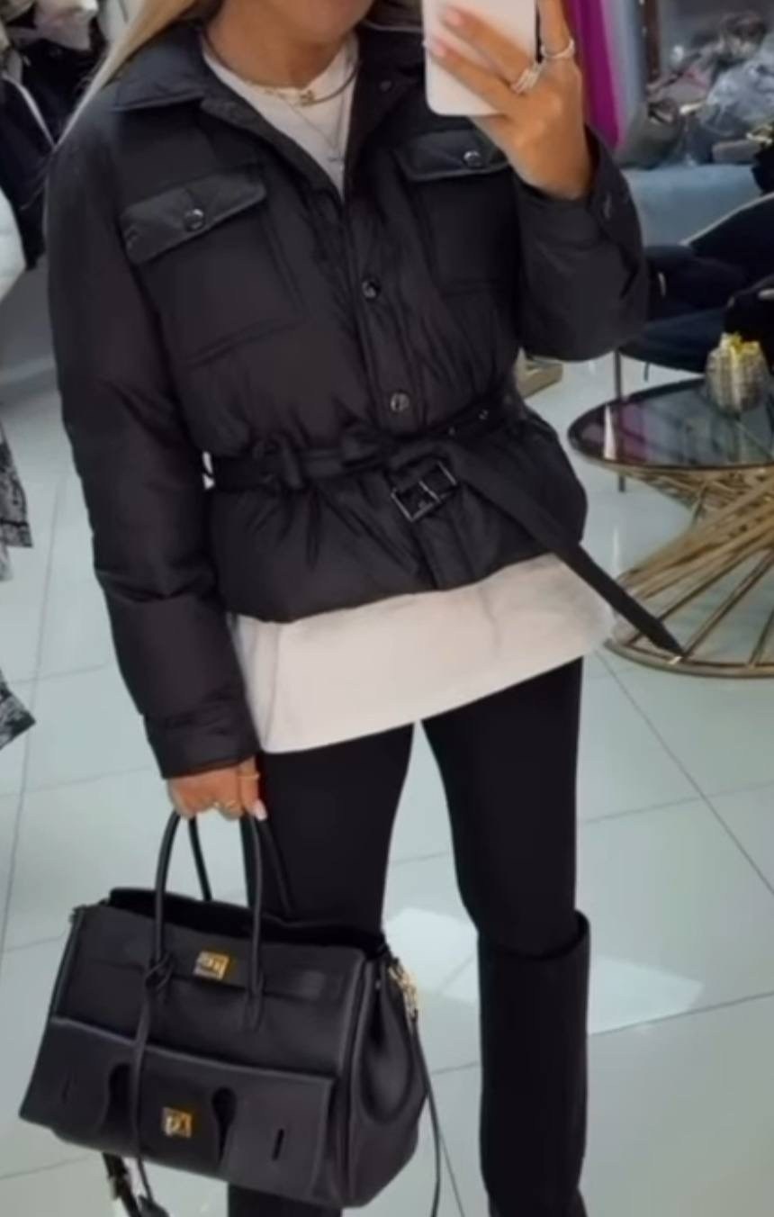 женская куртка,белая куртка с поясом,куртка с поясом,пуховик шанель женский,куртка