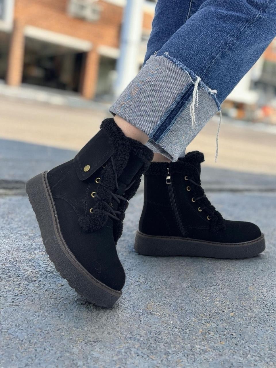 ,ботинки зимние коричневые на шнуровке raffa shoes,женская зимняя ,зимние женские ботинки,замшевые ботинки с мехом женские