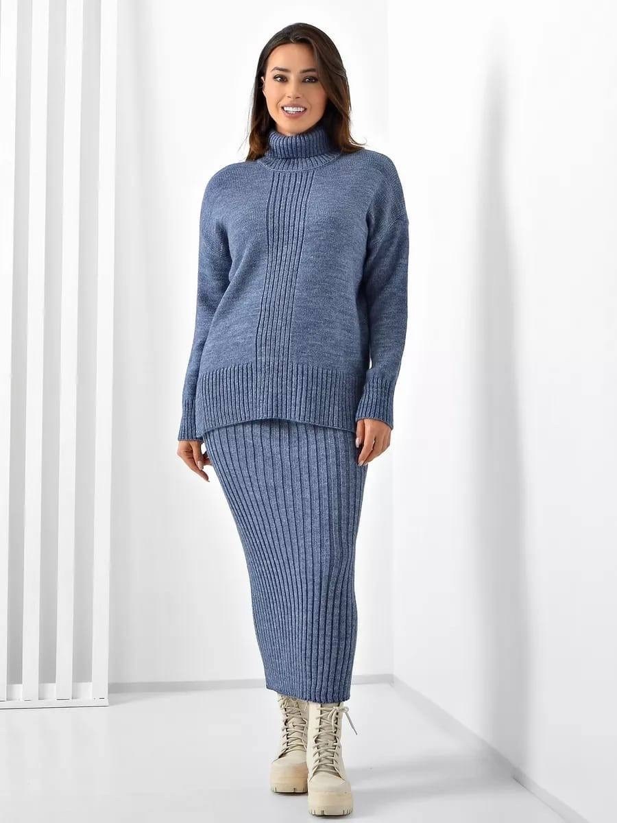 костюм с юбкой трикотажный,костюм с юбкой трикотажный tentazione,женский трикотажный костюм с юбкой,костюм с юбкой трикотажный оверсайз,вязаный костюм с юбкой