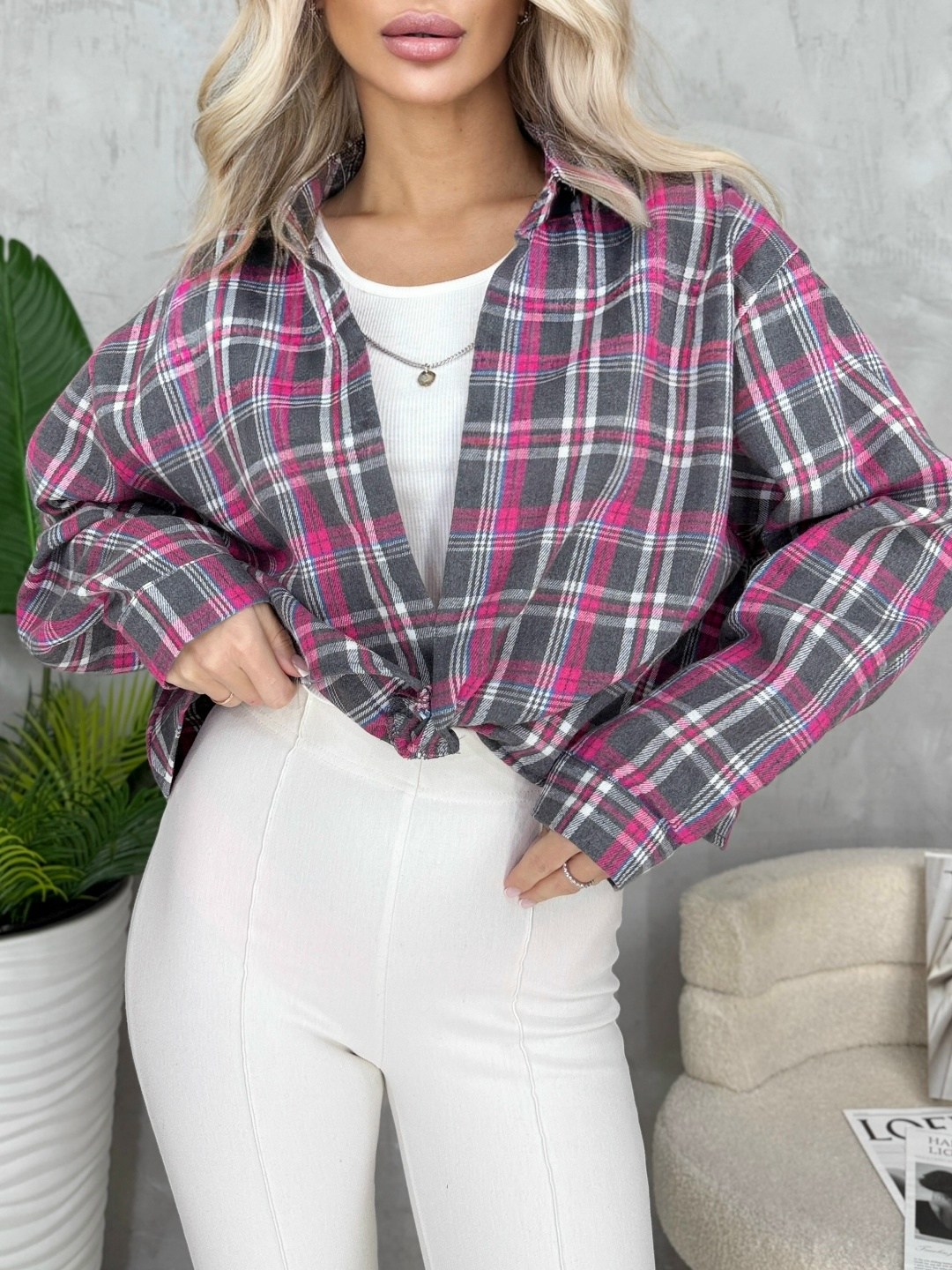 женская рубашка в клетку,рубашка в клетку женская оверсайз,рубашка оверсайз в клетку betrendy wear,рубашка в клетку оверсайз удлиненная nurbashopp,рубашка в клетку оверсайз удлиненная