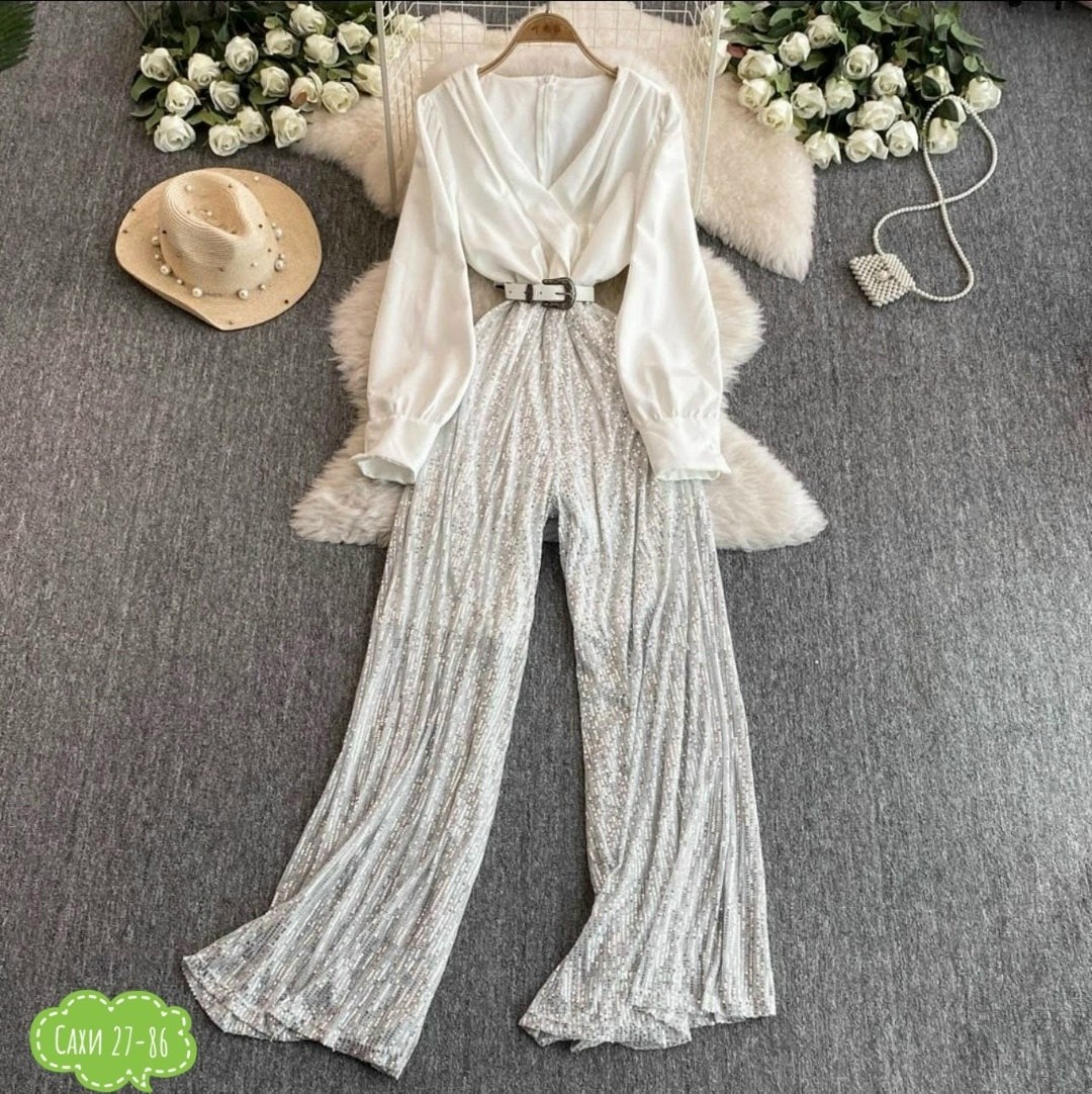 комбинезон с широкими штанинами,элегантные комбинезоны,женский модный комбинезон,элегантные женские комбинезоны,комбинезон брючный