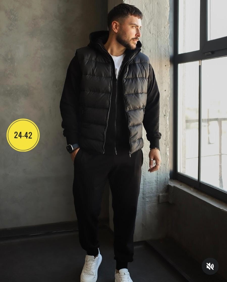 безрукавка мужская,мужской утепленный жилет,мужской жилет с капюшоном,мужская мода,мужские жилетки куртки