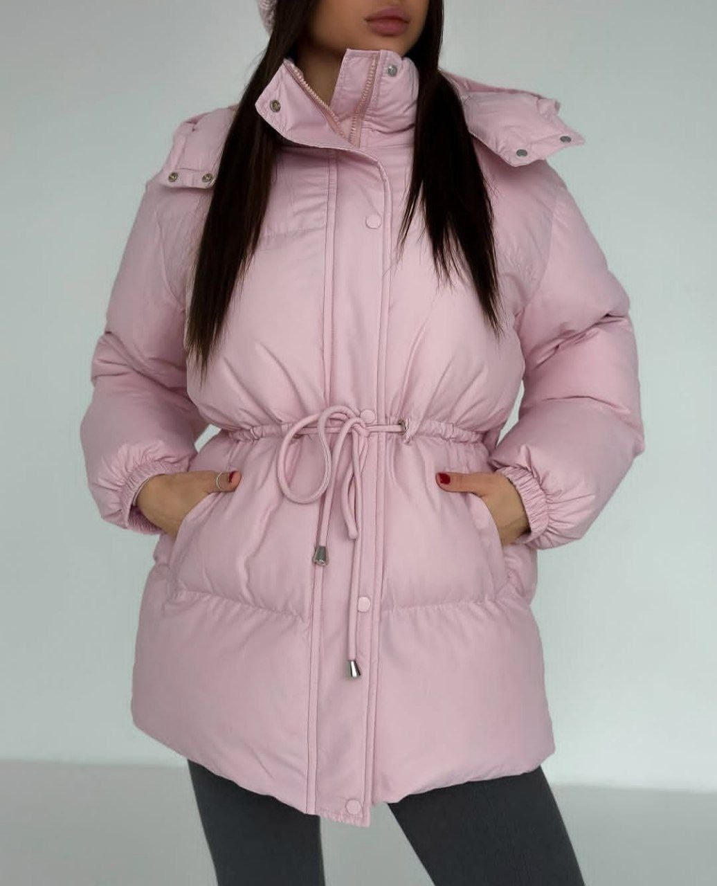 куртка с поясом,пуховик женский,пальто пуховик,женская зимняя куртка,зимняя куртка с поясом