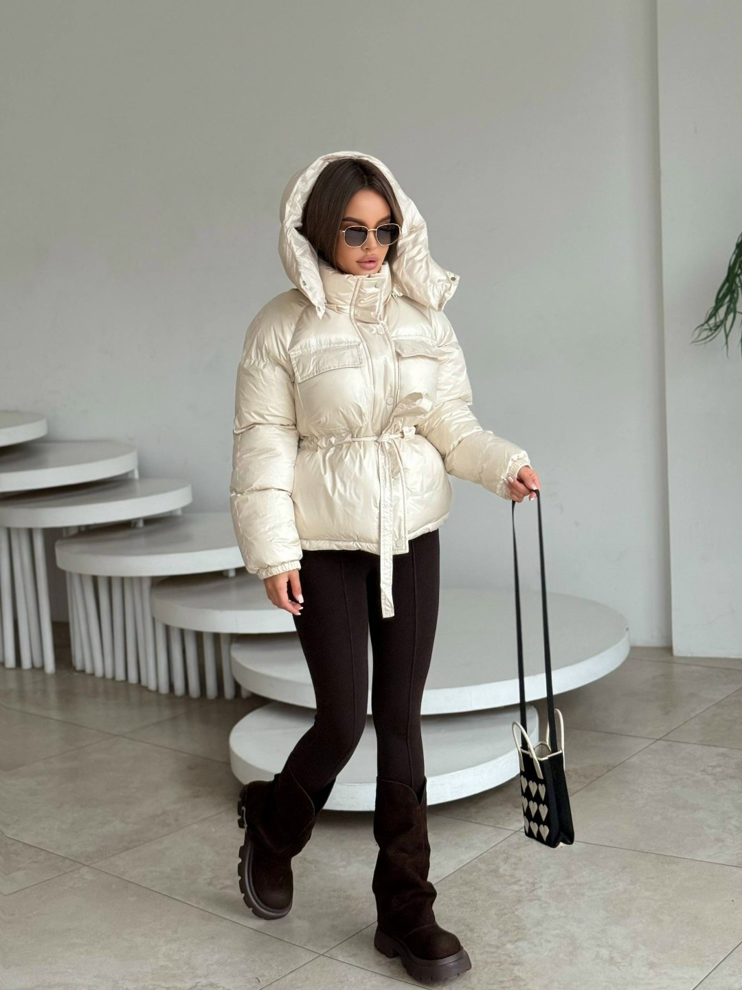 женская куртка,стильная куртка,куртка пуховик,куртка с поясом,пуховик женский