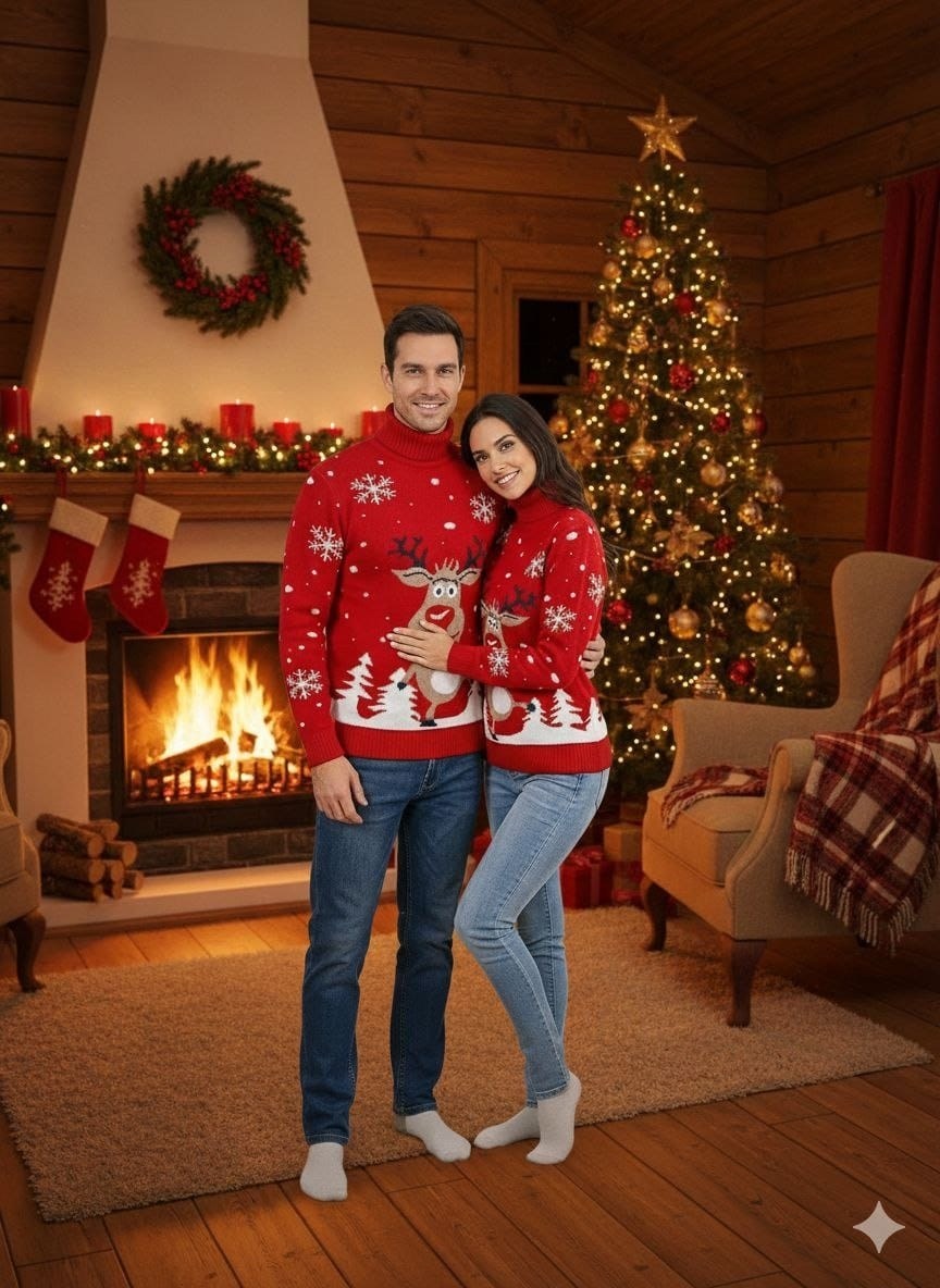 новогодний свитер,свитер с горлом новогодний с оленями вязаный family look plover,рождественские свитера,дизайн свитера,мужской свитер