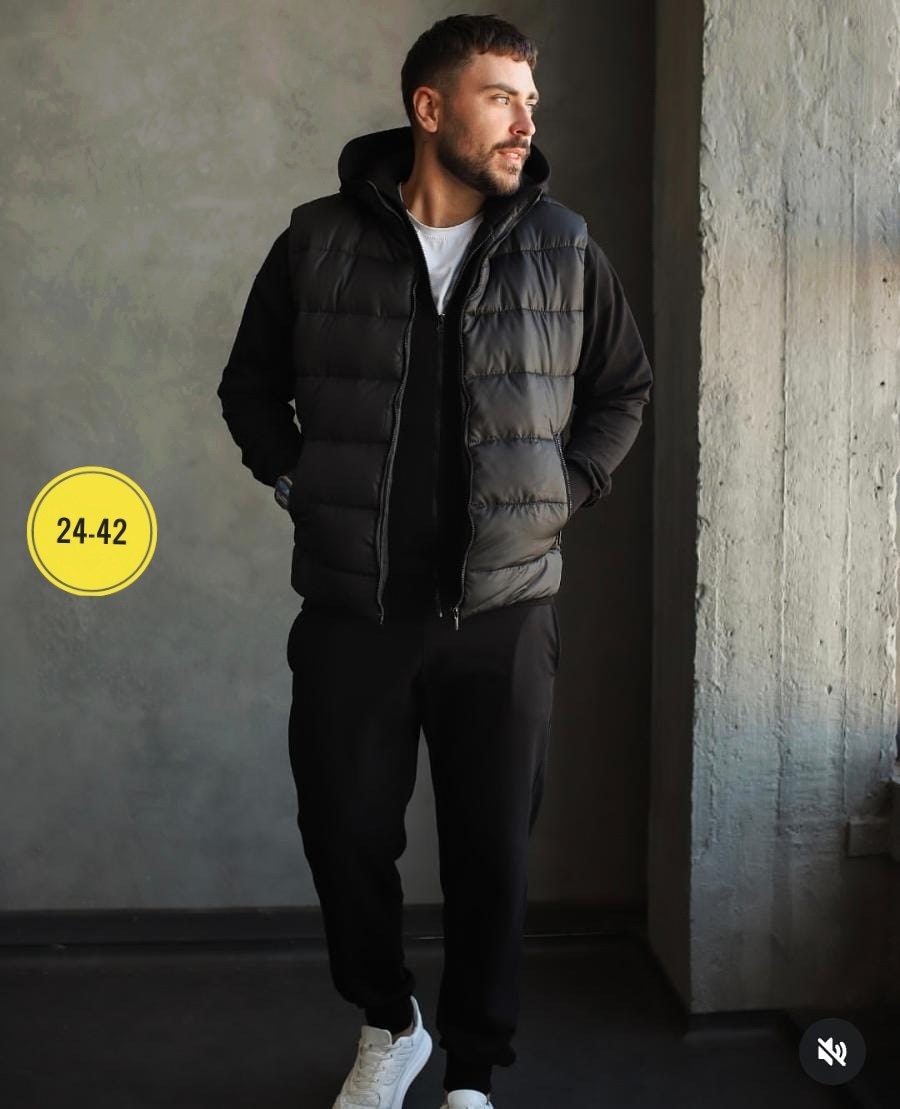 безрукавка мужская,мужской утепленный жилет,мужской жилет с капюшоном,мужская мода,мужские жилетки куртки