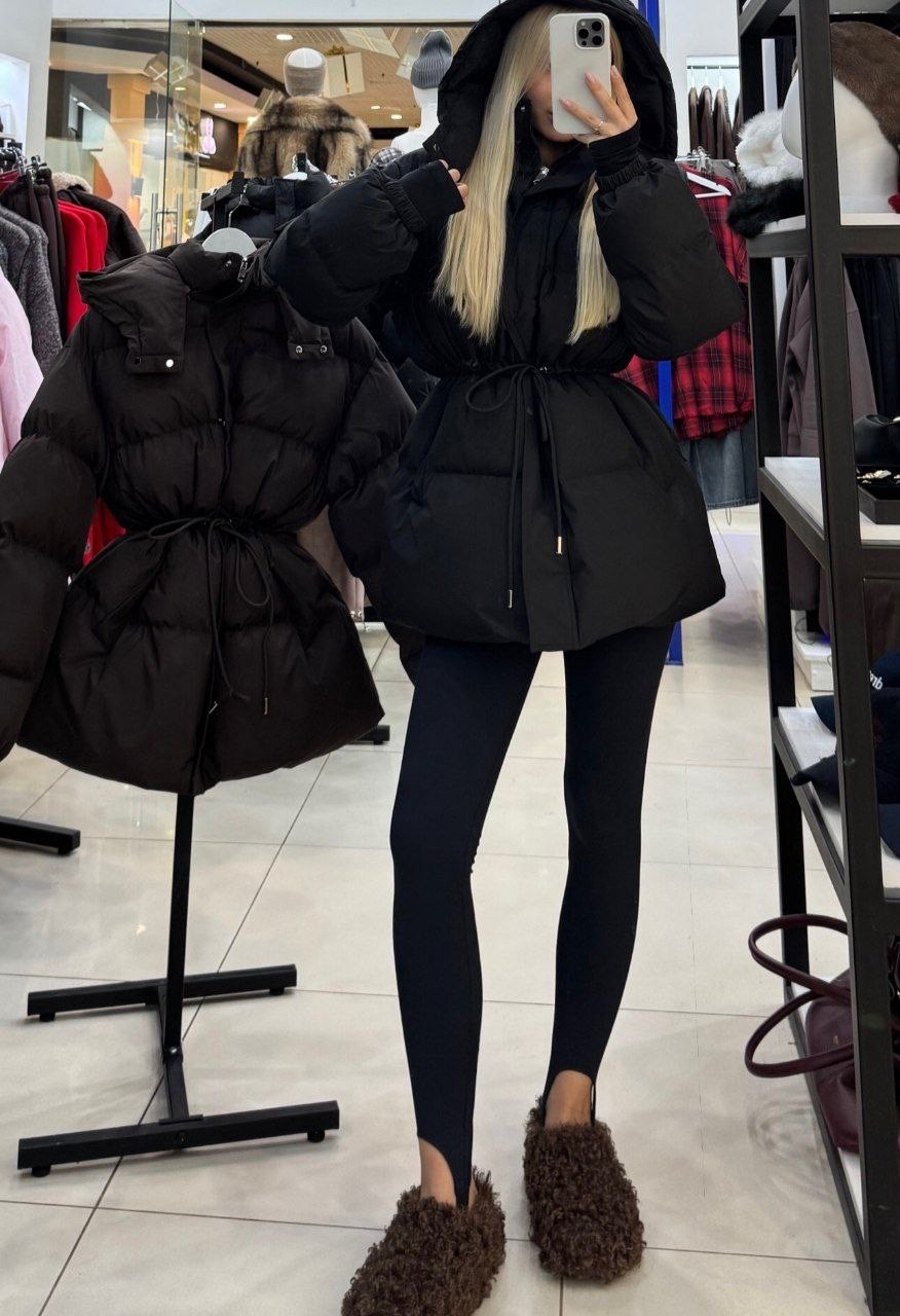 куртка с поясом,пуховик женский,пальто пуховик,женская зимняя куртка,зимняя куртка с поясом