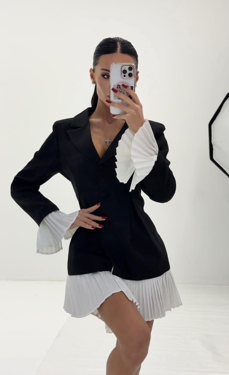 платье пиджак,черное платье пиджак,пиджак приталенный