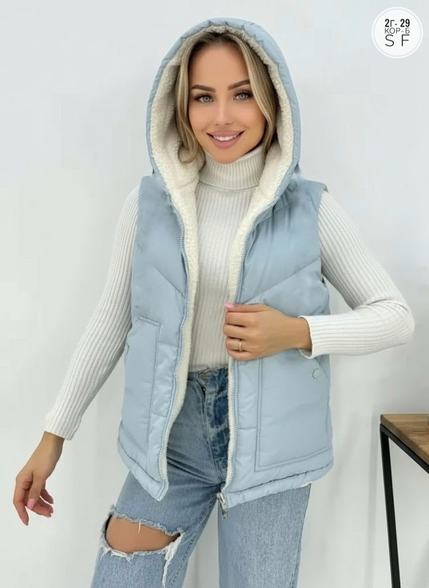 жилетка женская,жилет женский,жилет двухсторонний,жилет,жилет утепленная