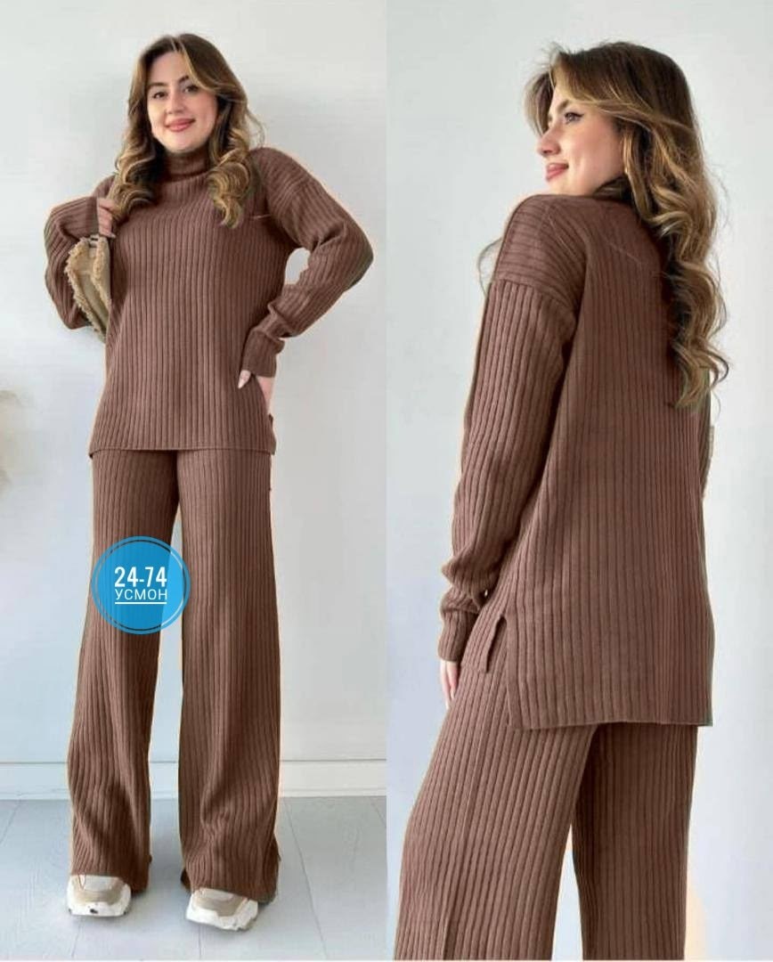 костюм женский брючный трикотажный,женский трикотажный костюм из двух предметов,костюм кофта и брюки,трикотажный брючный костюм,костюм лапша женский