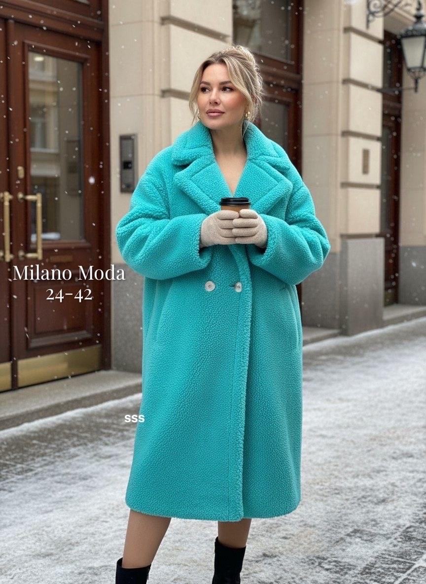 сиреневое пальто тедди экомех женское ветка onesize 42 - 50,женская шуба,экошуба тедди под сиреневую овчину,пальто шуба,шуба тедди