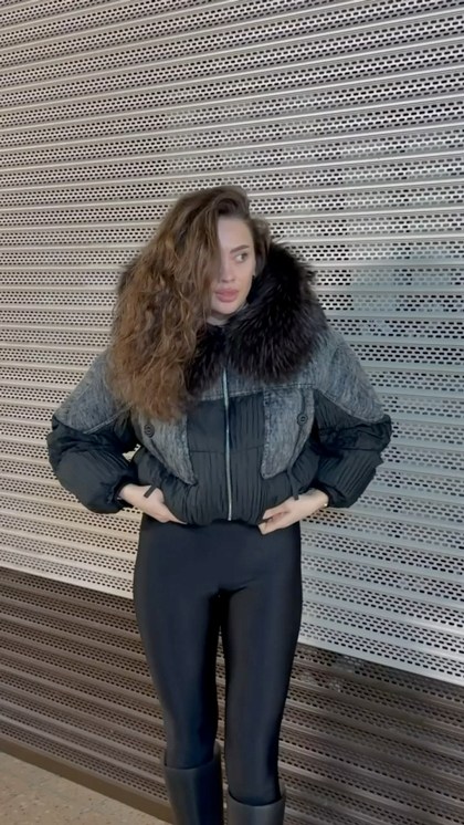 куртка - пуховик с мехом чернобурки city furs,пуховик с натуральным мехом,куртка пуховик с натуральным мехом,куртка с мехом,куртка с натуральным мехом