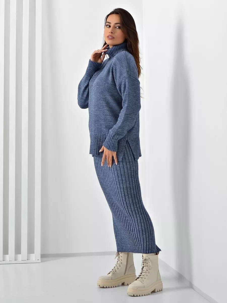 костюм с юбкой трикотажный,костюм с юбкой трикотажный tentazione,женский трикотажный костюм с юбкой,костюм с юбкой трикотажный оверсайз,вязаный костюм с юбкой